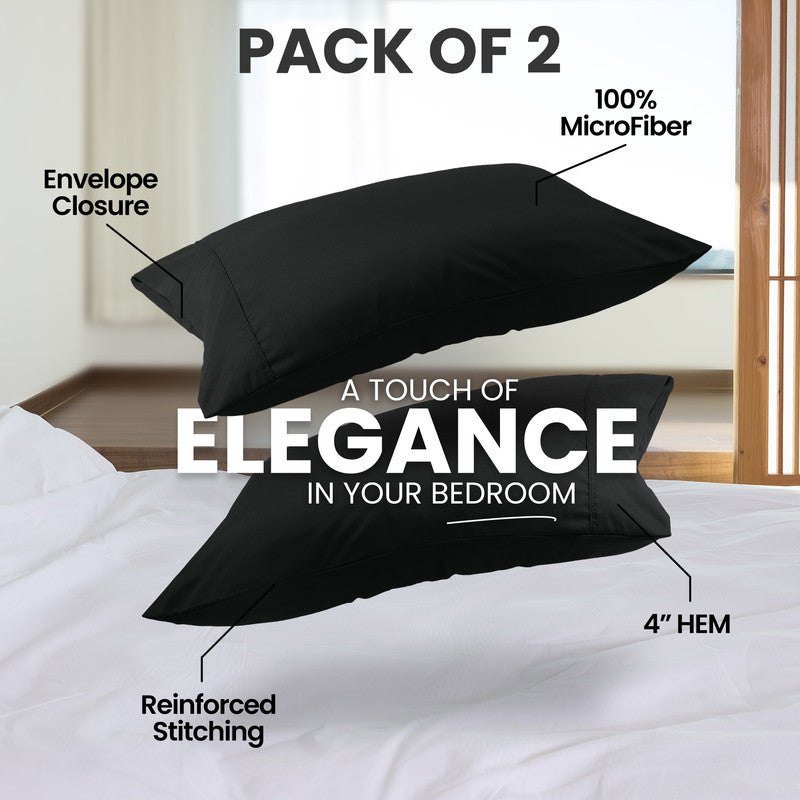 Utopia Bedding Microfiber Taie d’oreiller Queen Blanc Lot 2 microfibre