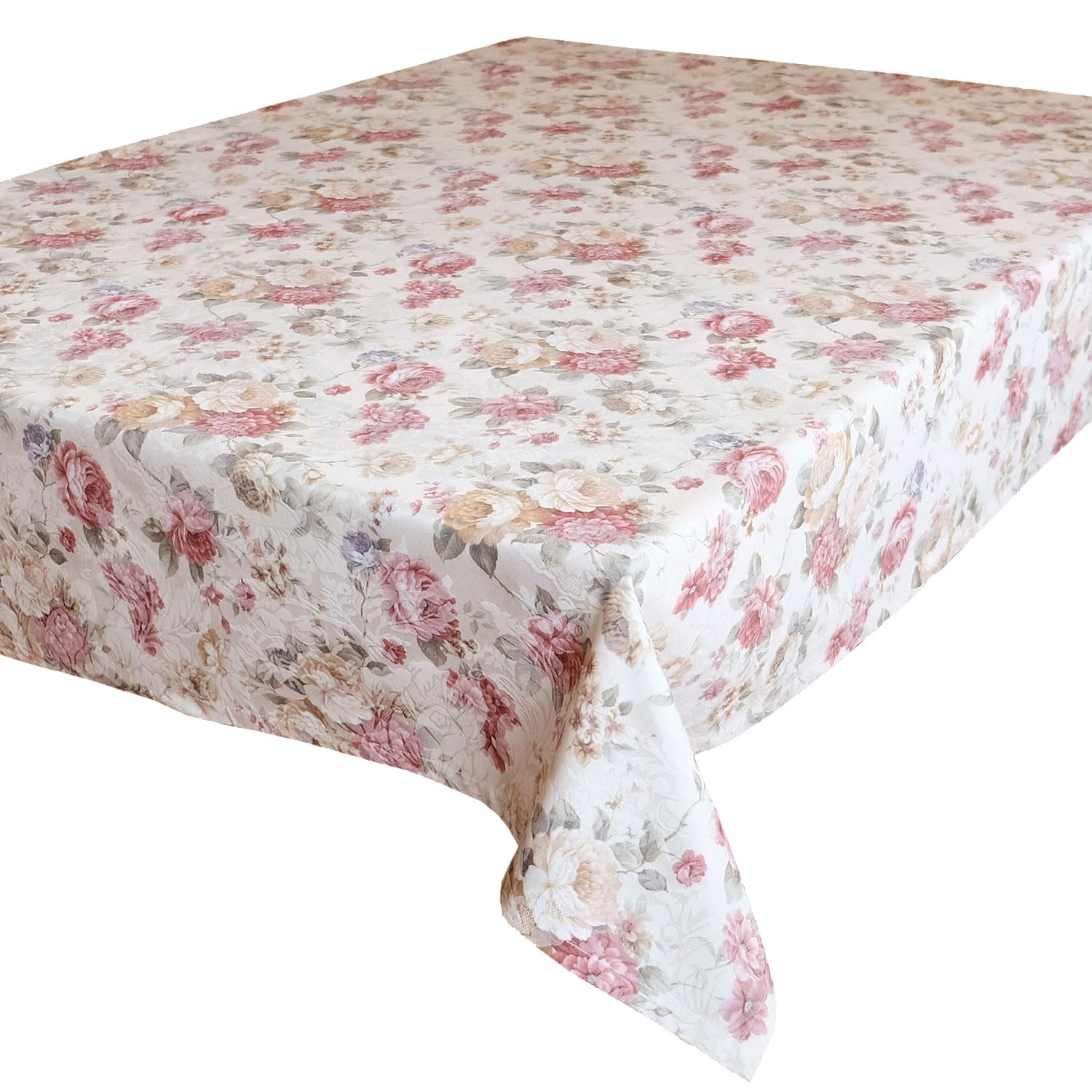 TEXPOT Tischläufer chemin de table 100x140 roses écru