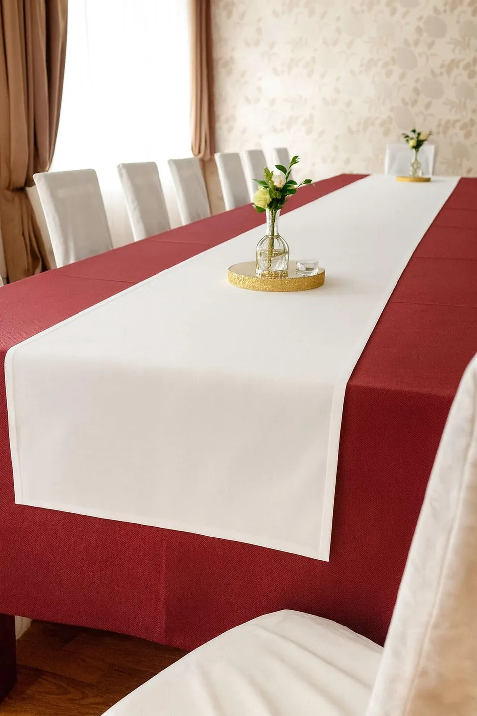 Texpot Tischläufer chemin de table 40x220 cm blanc coton