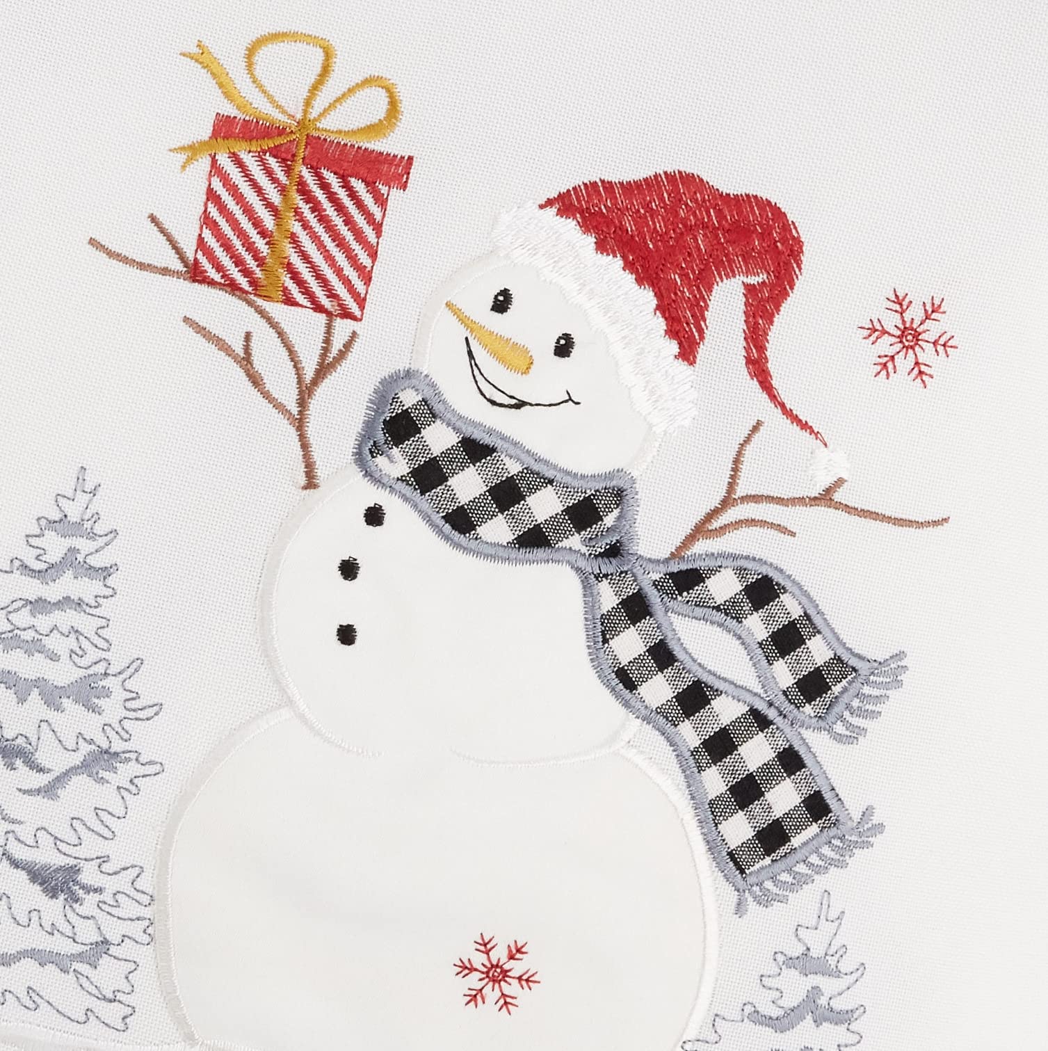 TEXPOT Tischläufer housse de coussin Noël écru 40x40 cm