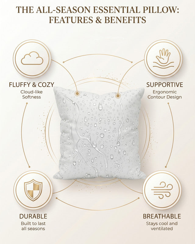 Utopia Bedding Pillows Lot 2 50x50 cm Oreiller Extérieur Blanc