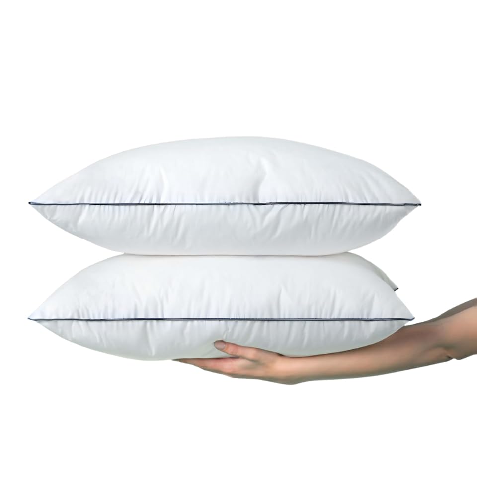Promo Linge Oreillers Lot 2 50x70 cm Oreiller Moelleux Déhoussable