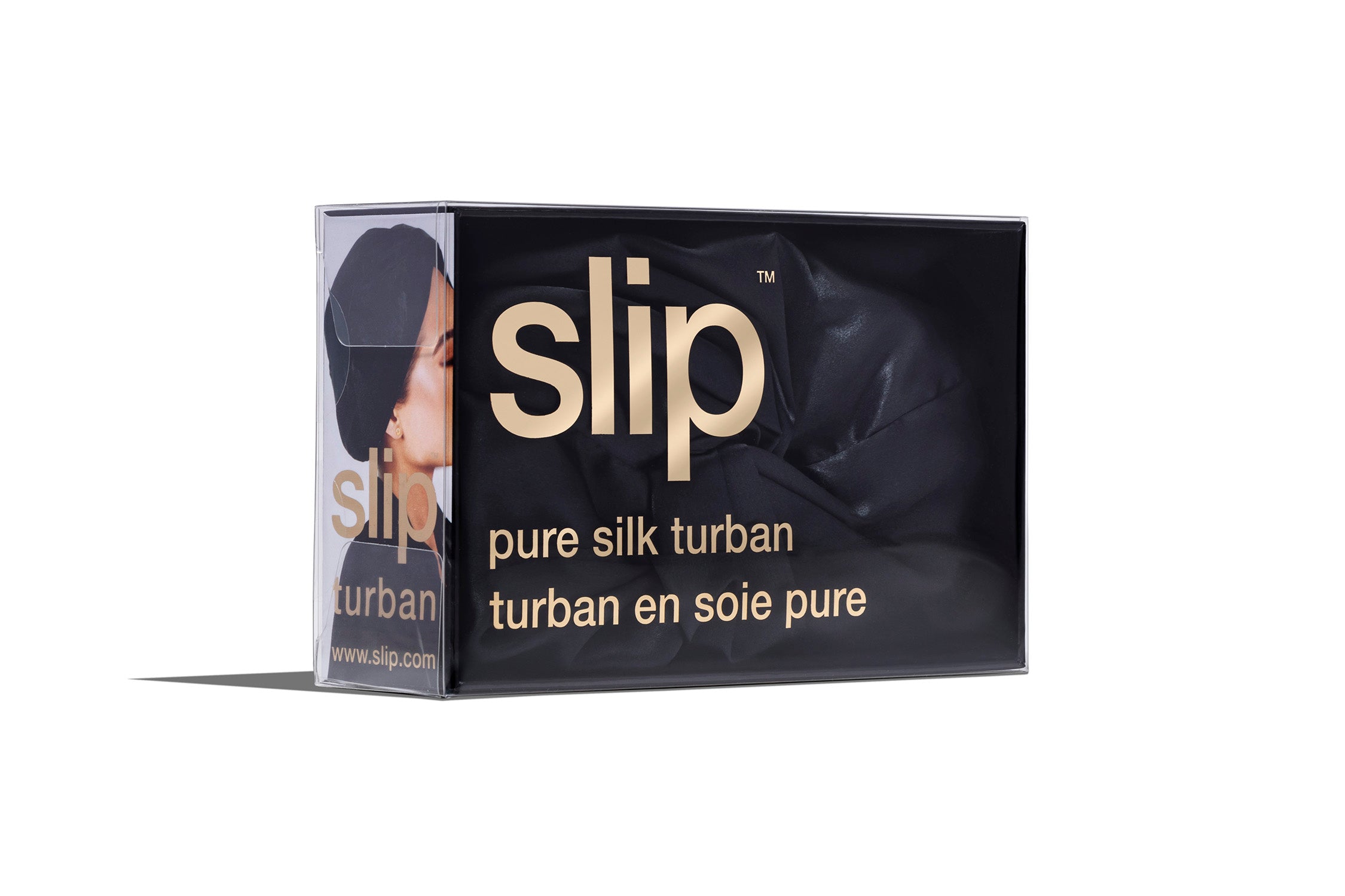 Slip Turban bonnet soie Noir doublé slipsilk