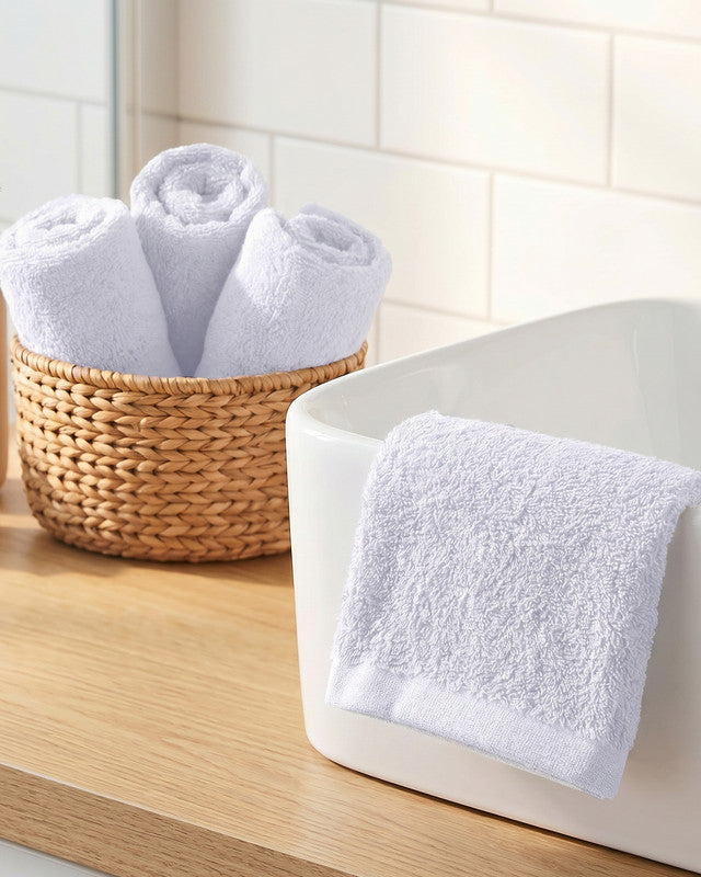 Utopia Bedding Towels gants coton blanc 30x30 cm lot 24