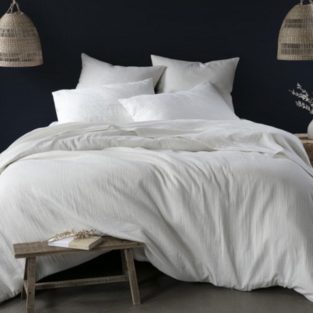Lingorama housse de couette gaze coton 240x220 blanc