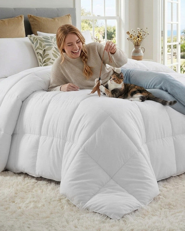 Utopia Bedding Comforters couette microfibre grise Queen 88x88