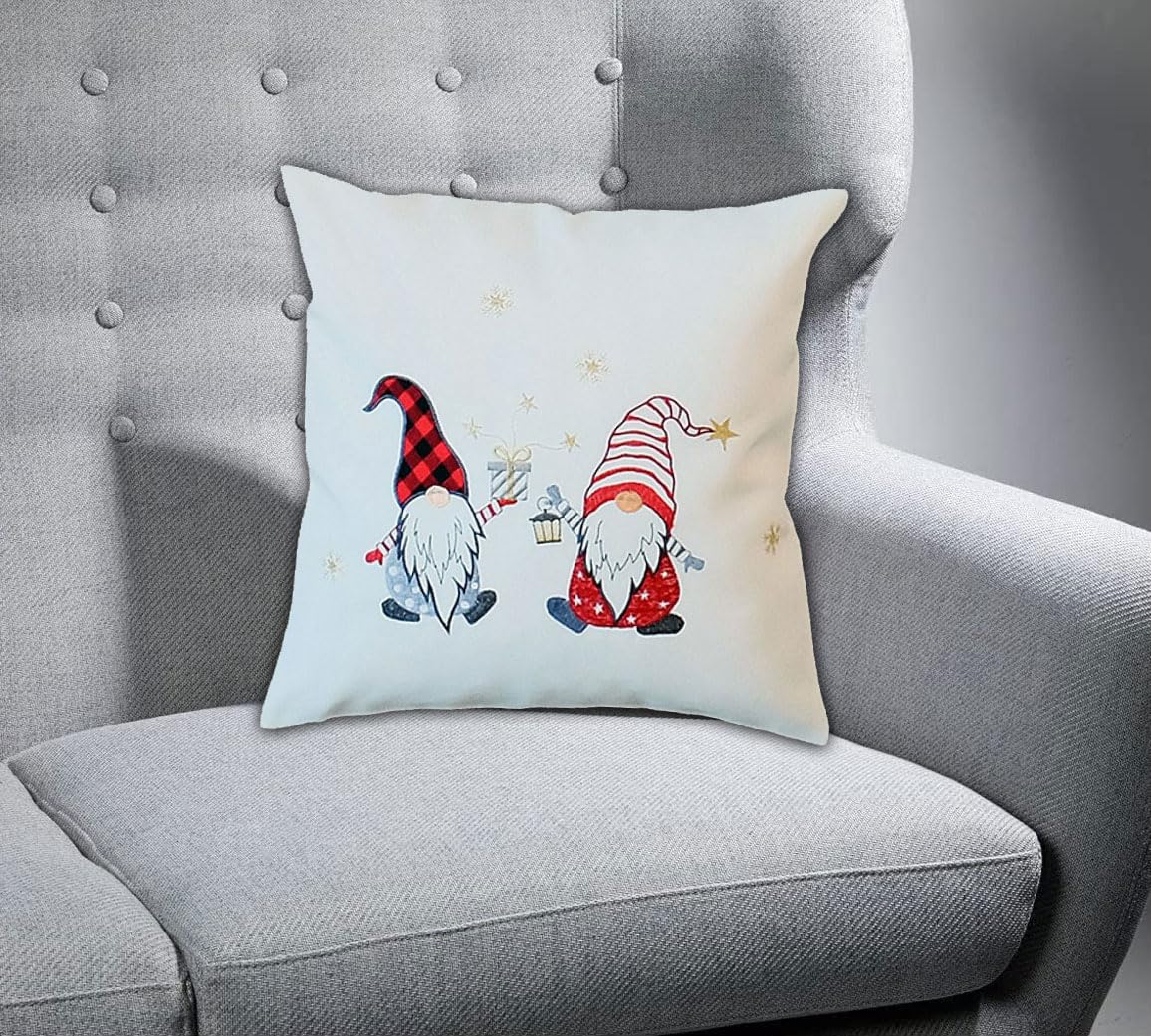 TEXPOT Kissenhüllen housse coussin 40x40 cm lutin blanc