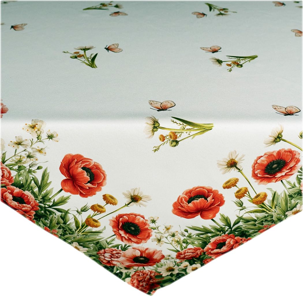 Texpot Tischdecken nappe ronde coquelicots 150x150 cm