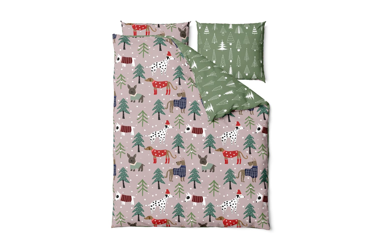 TEXPOT Bettwäsche parure Noël 220x200 pain d’épice microfibre