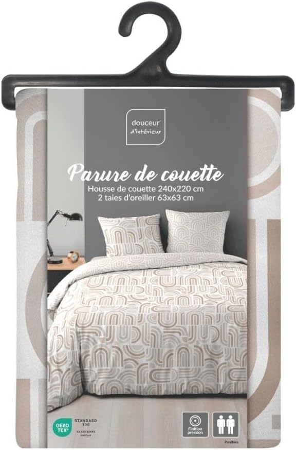 Promo Linge Pandoris parure de lit 220x240 cm microfibre imprimée