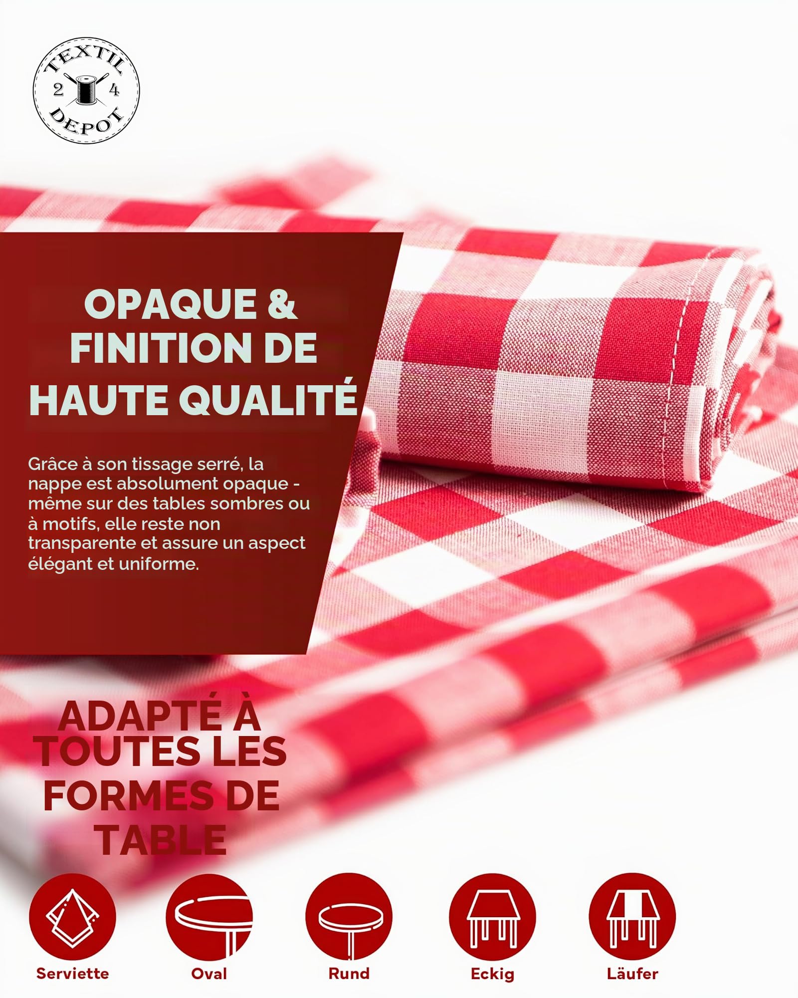 Texpot Servietten lot 6 serviettes table coton 30 x 30 cm