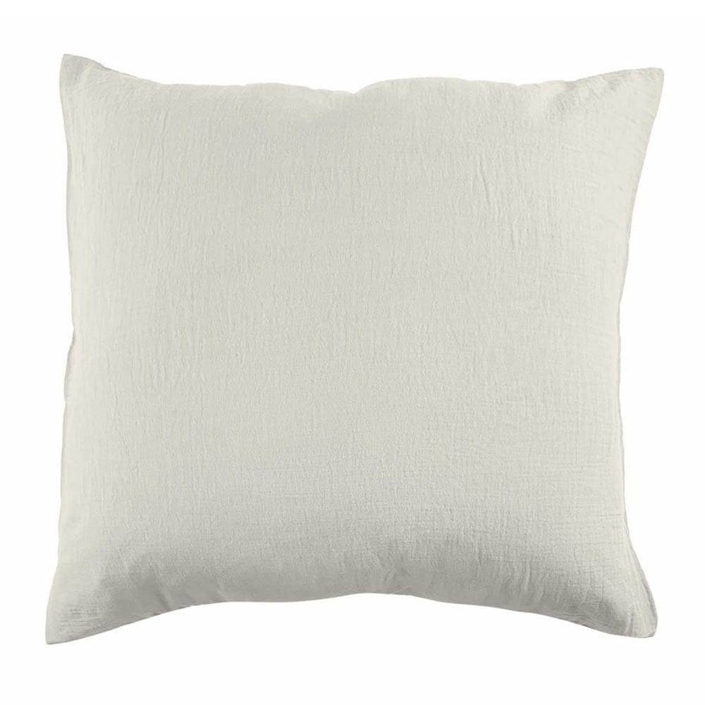 Lingorama taie d'oreiller gaze coton blanc uni 65x65