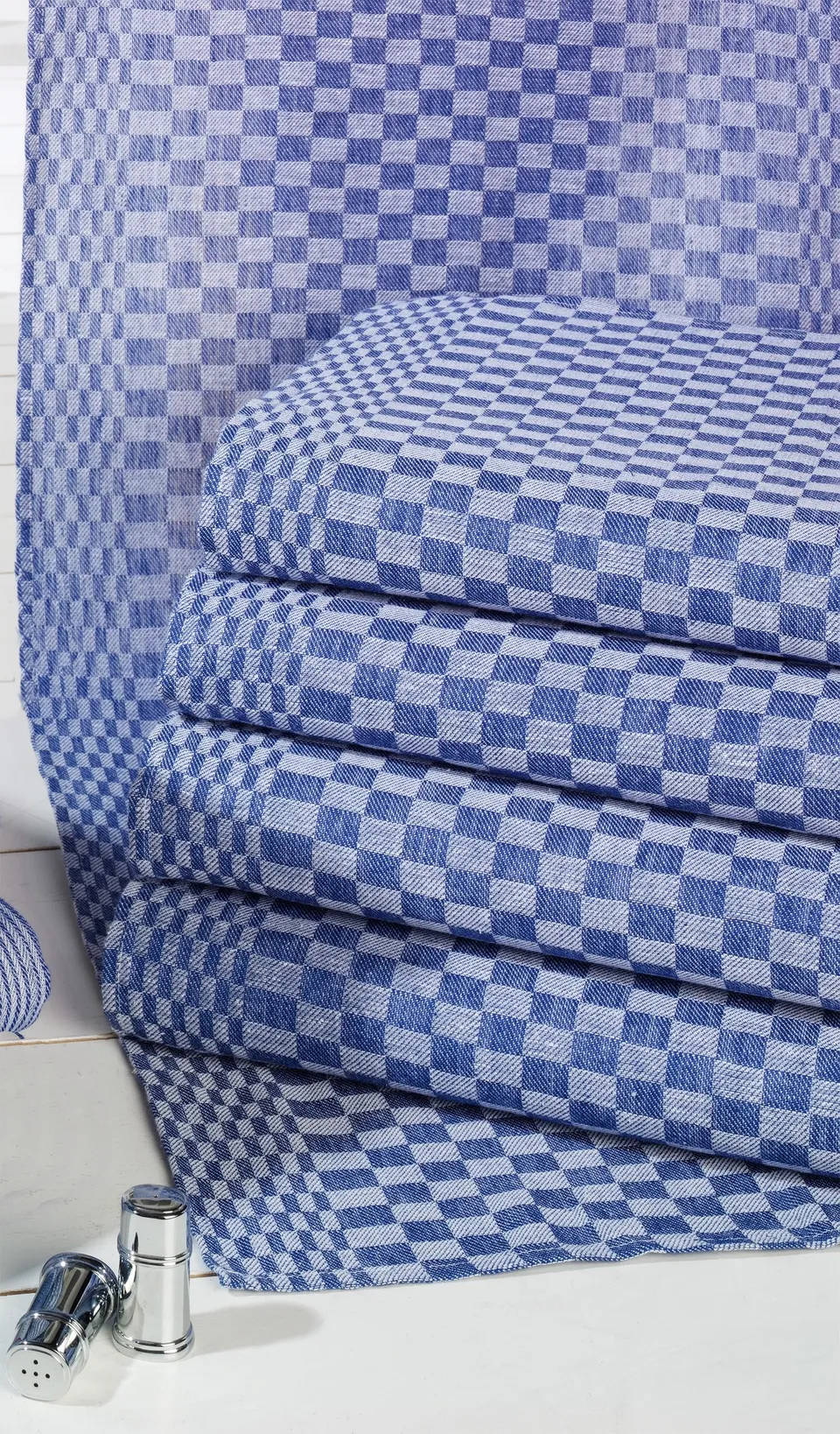 TEXPOT Geschirrtücher Lot 10 torchons 50x100 bleu lin