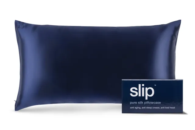 Slip King taie d'oreiller soie marine 51x91cm