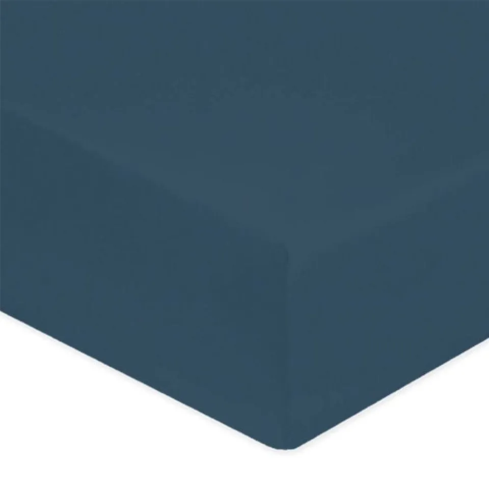 Lingorama Linge de lit drap-housse percale coton blanc 180x200
