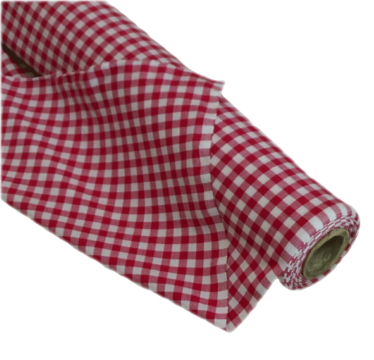 TEXPOT Meterware tissu coton vichy 160 cm rouge blanc 10 mm