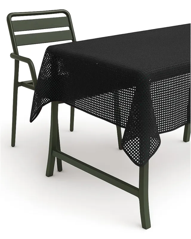 TEXPOT Gartentischdecken nappe ovale 160x220 cm noir PVC