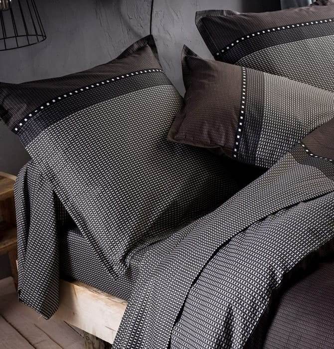 Tradilinge Enzo Drap plat Satin coton Noir 240x310