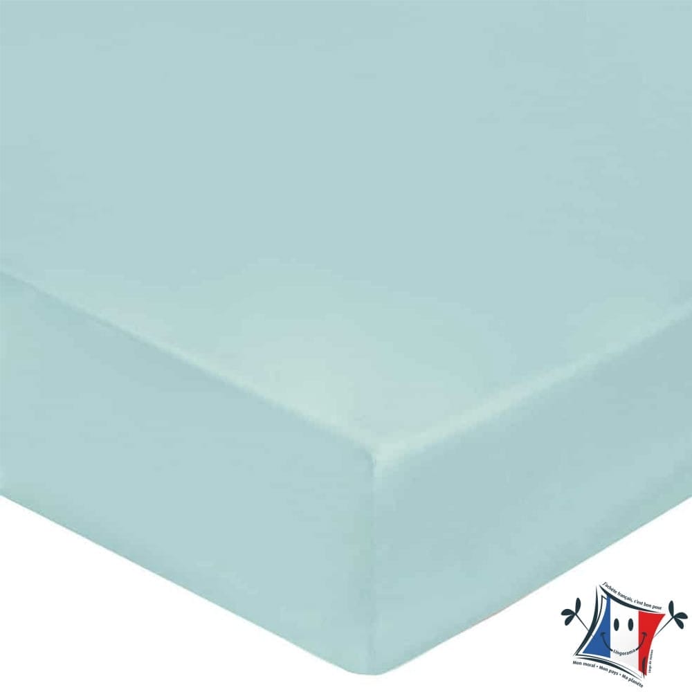 Lingorama Linge de lit Drap housse 160x200 percale coton bonnet 35 cm