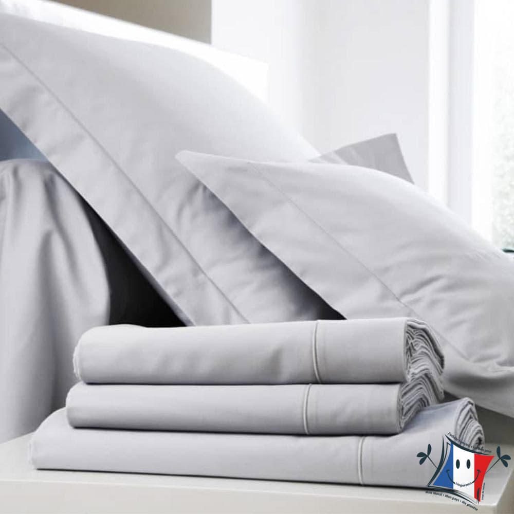 Lingorama taie oreiller satin coton 50x70 blanc