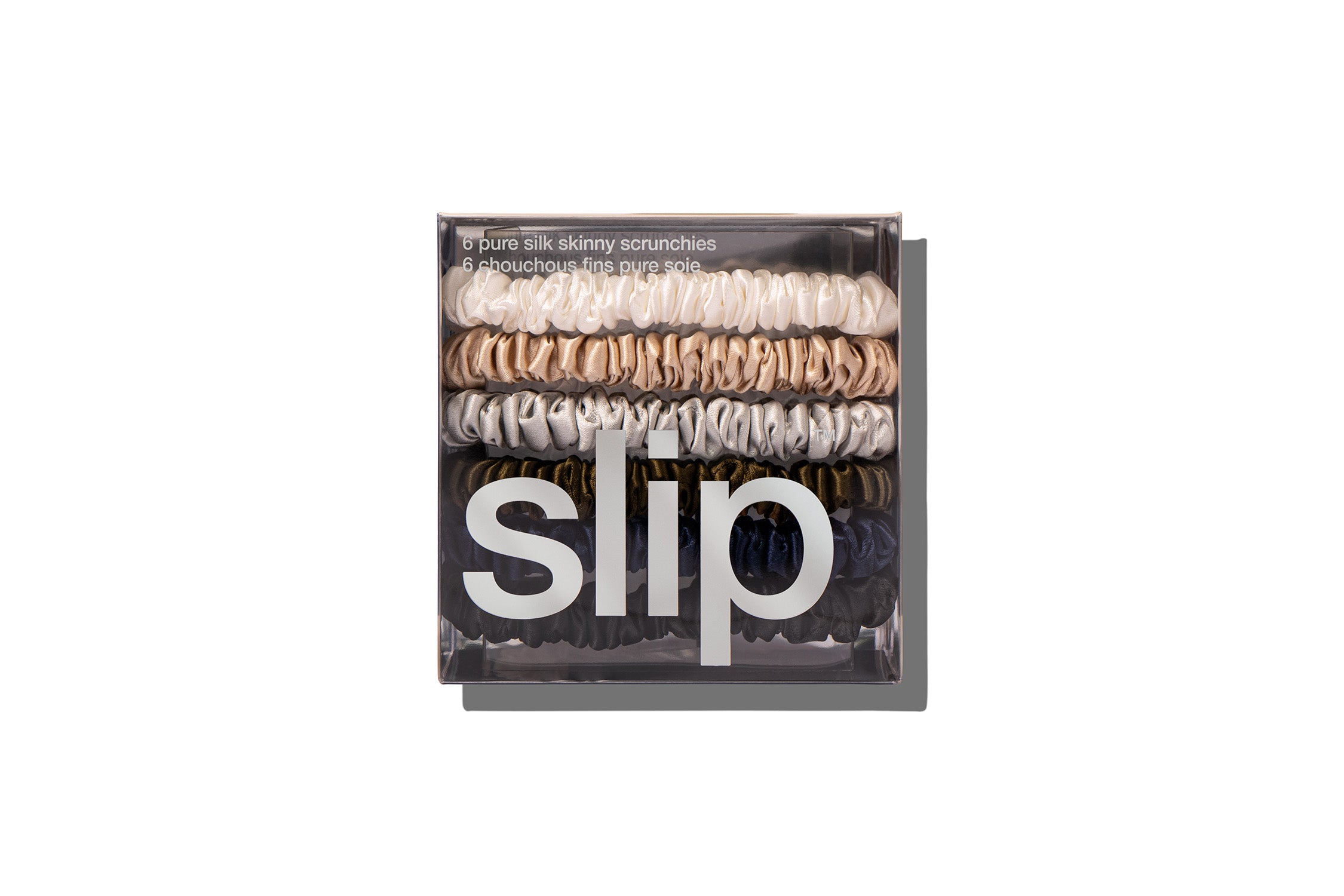 Slip Skinny Scrunchies Maya chouchou soie lot 6 anti-casse