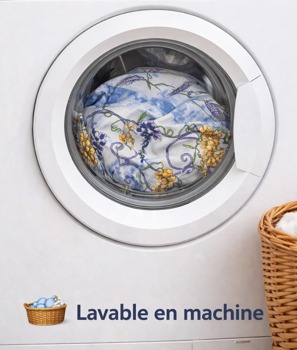 Promo Linge Nappes nappe provençale bleue 180 cm ronde