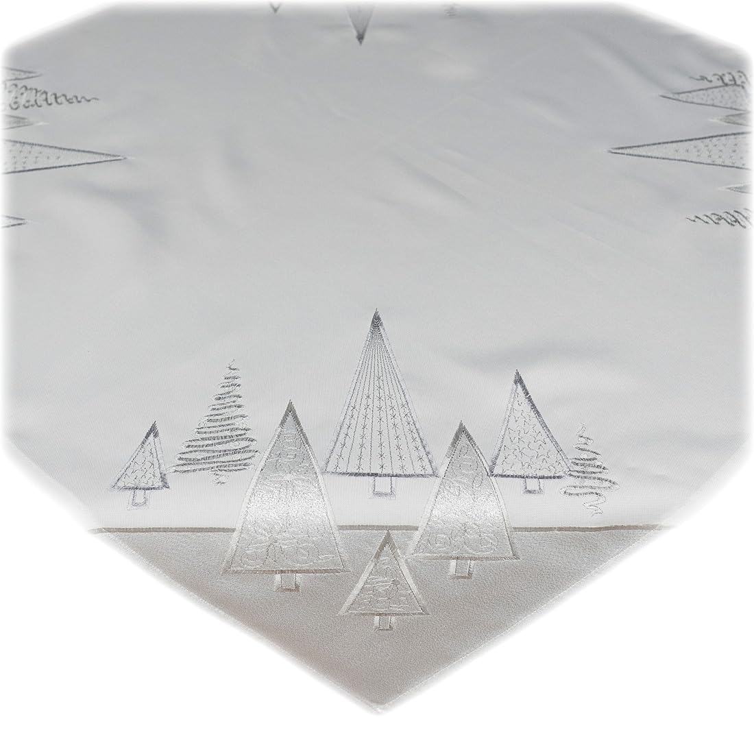 TEXPOT Tischläufer chemin de table 40x140 vert foncé sapins Noël