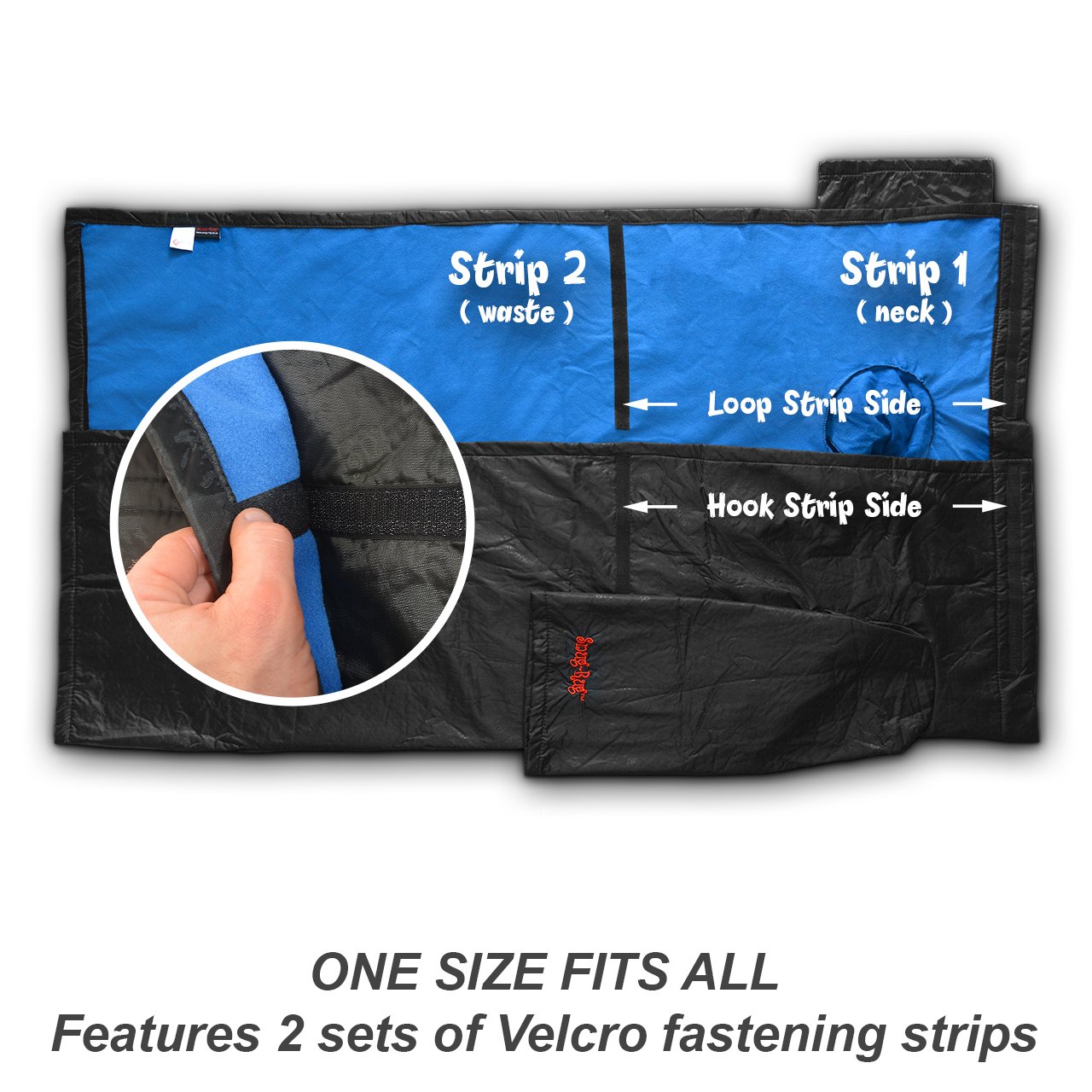 Snug Snug-Rug Outdoor Plaid à manches 168x137cm Noir/Bleu