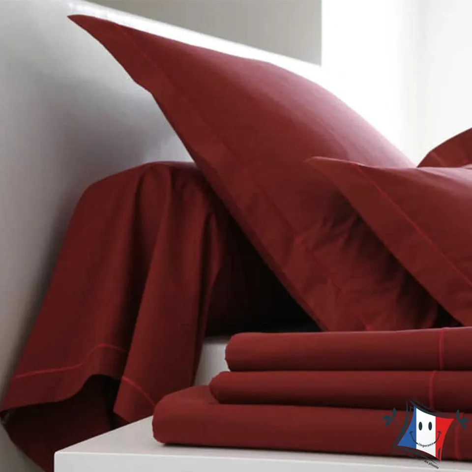 Lingorama drap plat percale coton uni 180x290