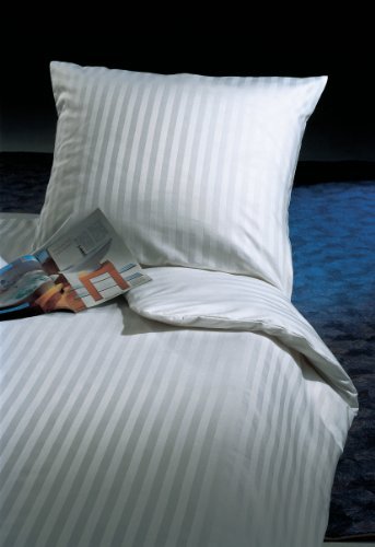 TEXPOT Bettwäsche parure de lit coton blanc 135x200 rayures