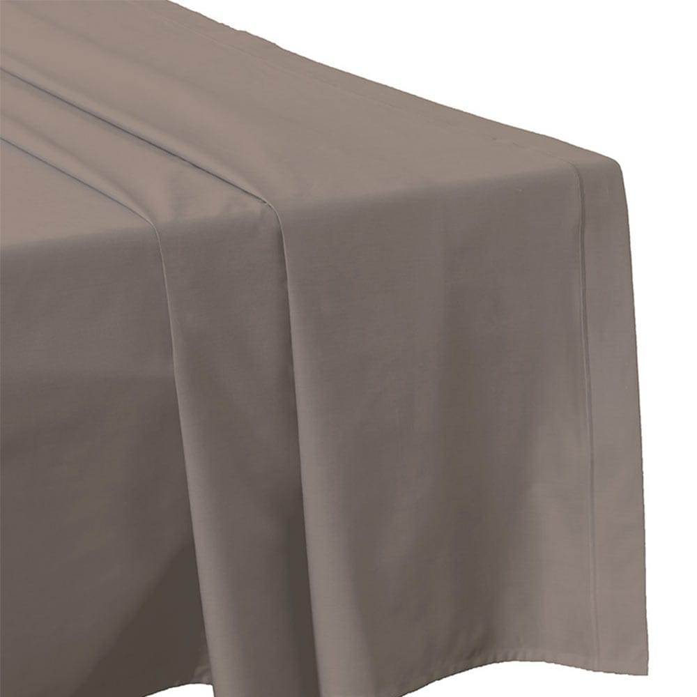 Lingorama drap plat percale 240x300 uni coton blanc