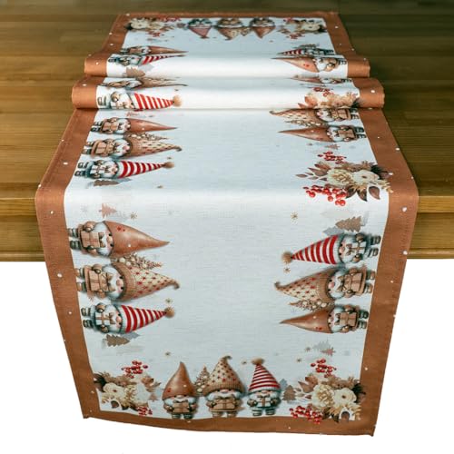 TEXPOT Tischdecken lutin Noël nappe 85x85 cm polyester lurex