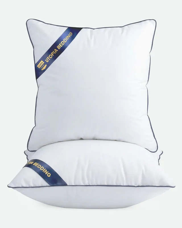 Utopia Bedding Pillows Insert Coussin 18x18 Blanc Lot 2 polyester