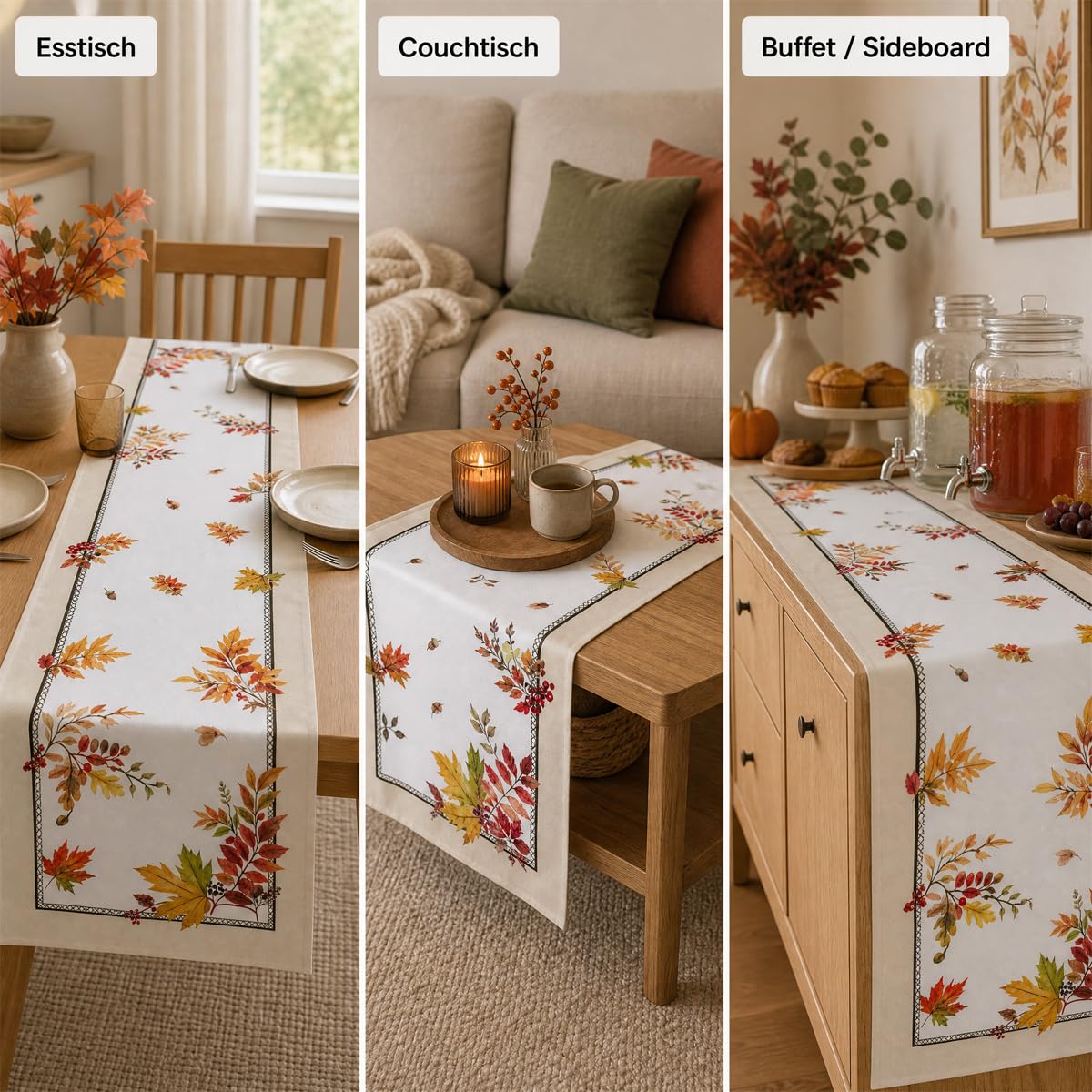 TEXPOT Tischläufer chemin table automne 40x90