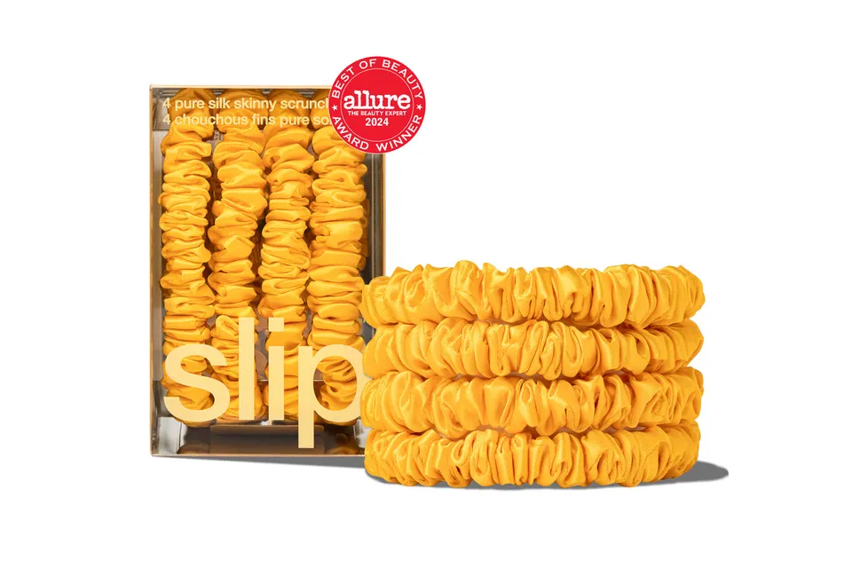 Slip Skinny Scrunchies chouchou soie Golden lot 4