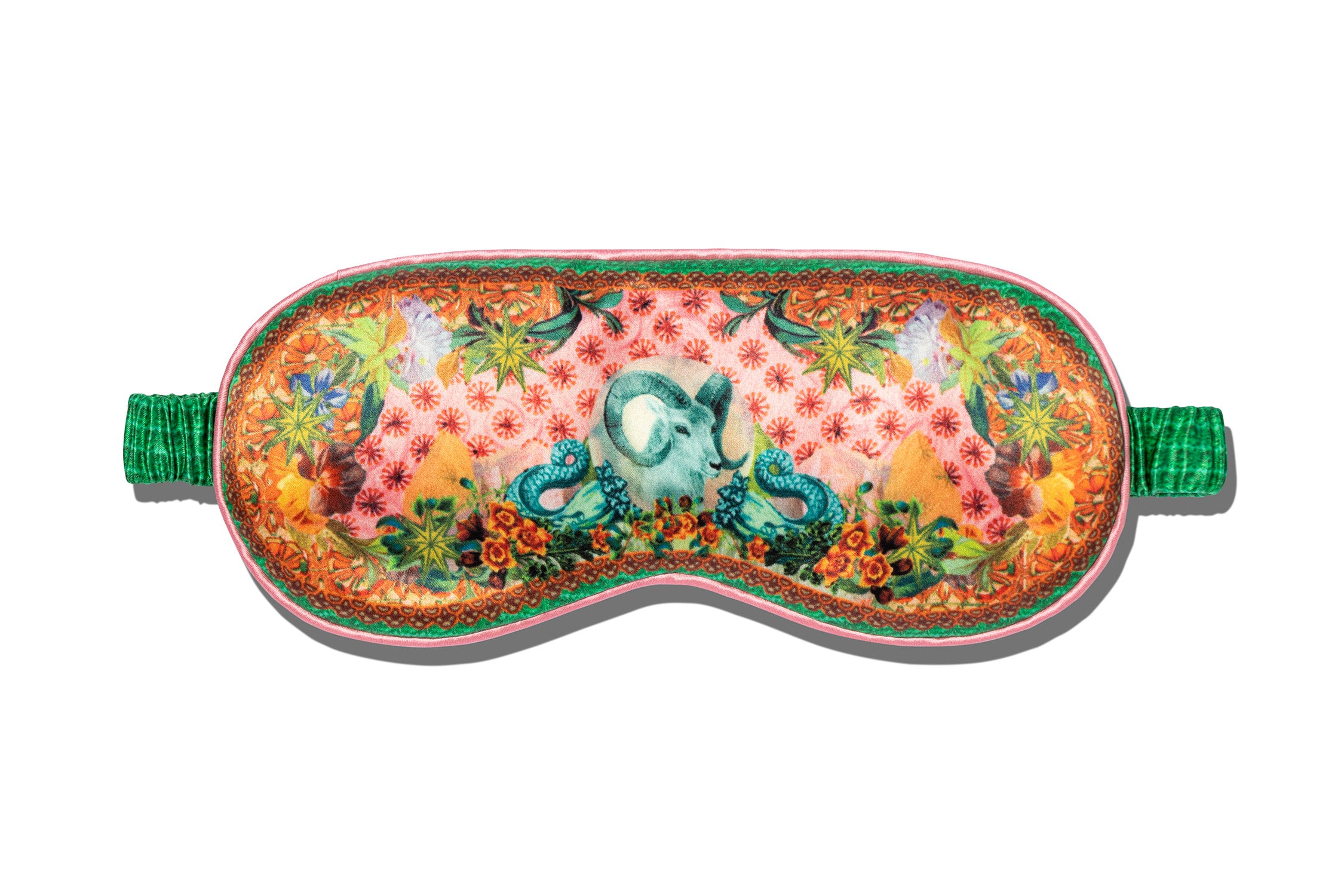 Slip Sleep Mask Masque Nuit Soie Capricorne Vert