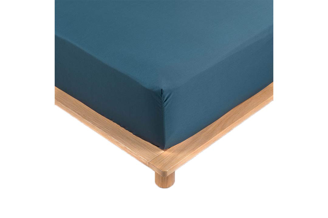 Promo Linge Draps Housse percale 90x190 drap coton anthracite