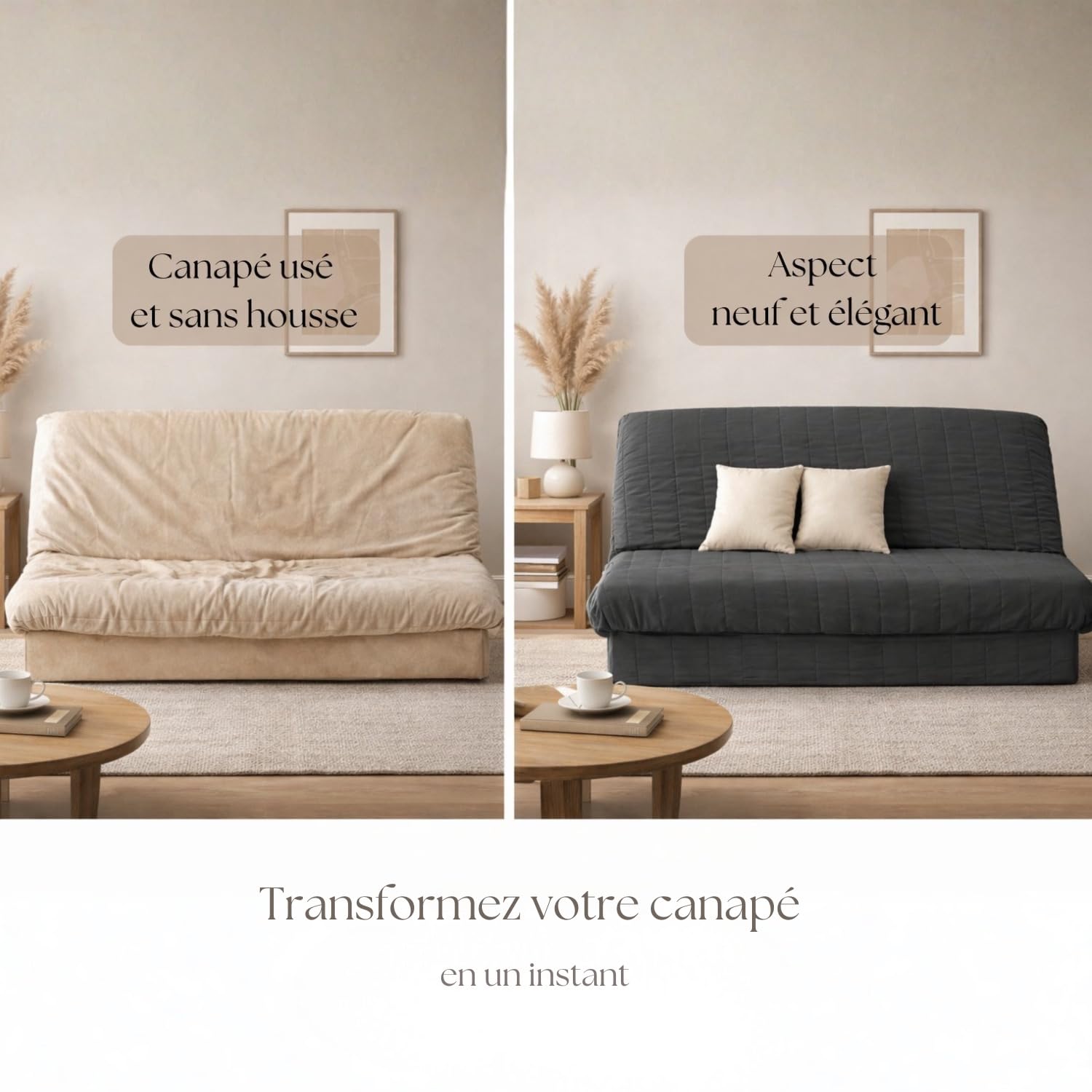 Promo Linge Draps Housse clic-clac matelassée anthracite