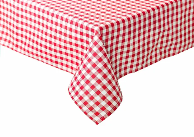 Texpot Tischdecken Nappe Coton Rouge Carreaux 80x80