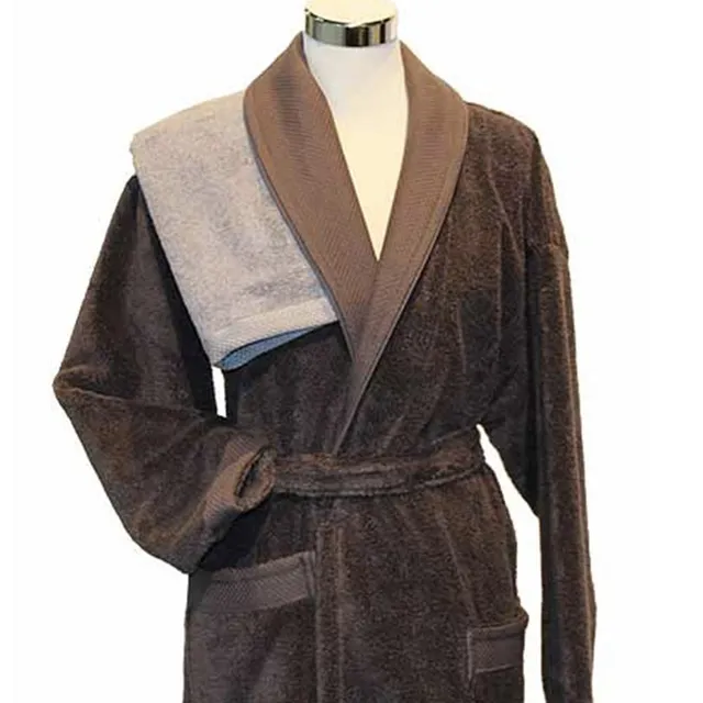 Lingorama Linge de bain Peignoir éponge coton anthracite
