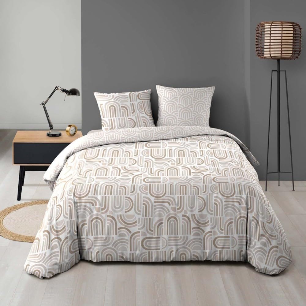 Promo Linge Pandoris parure de lit 220x240 cm microfibre imprimée