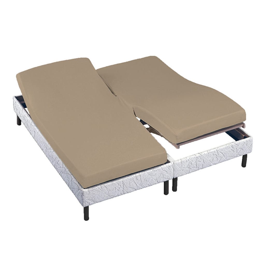 Lingorama Linge de lit Drap housse 2x90x200 percale coton bonnet 30 cm