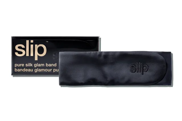 Slip Glam Band bandeau soie noir