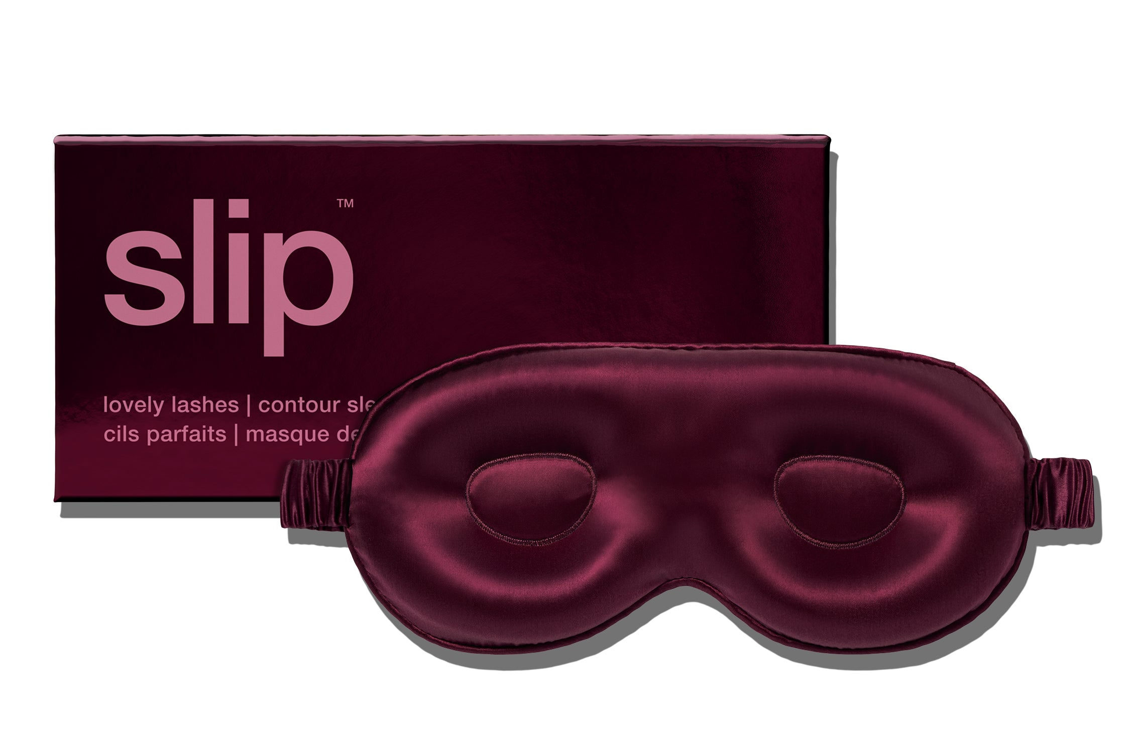 Slip Contour Sleep Mask masque de nuit soie Crimson rouge
