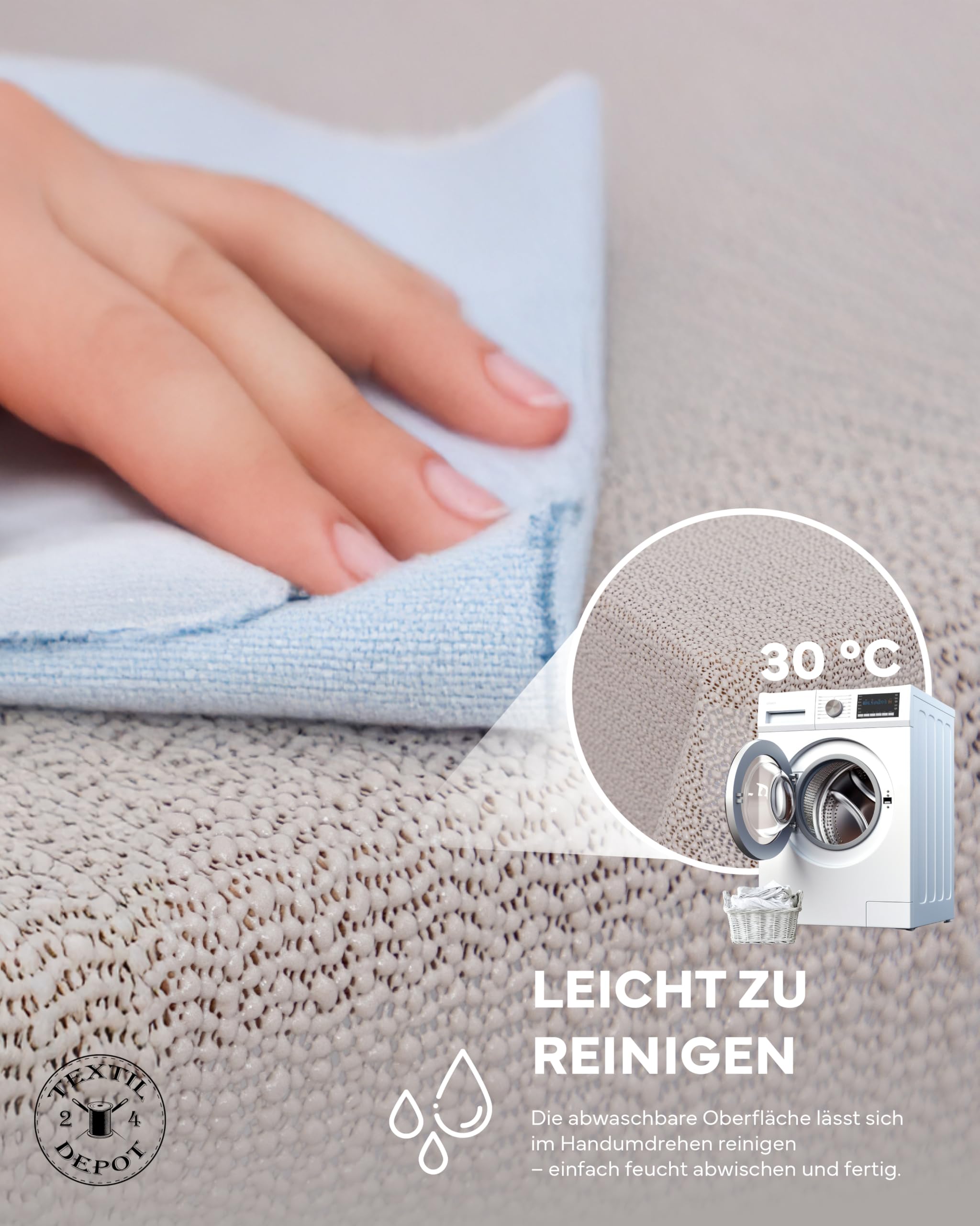 Texpot Gartentischdecken Nappe 130x160 Beige PVC