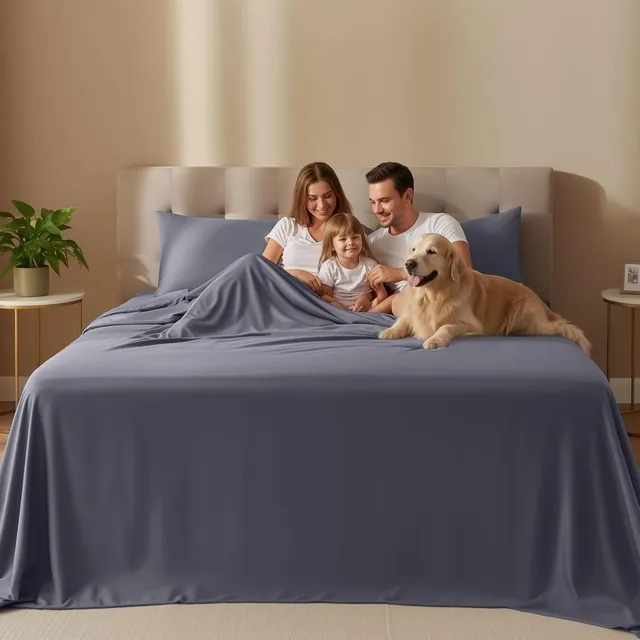 Utopia Bedding Bed Sheets parure draps microfibre grise Queen