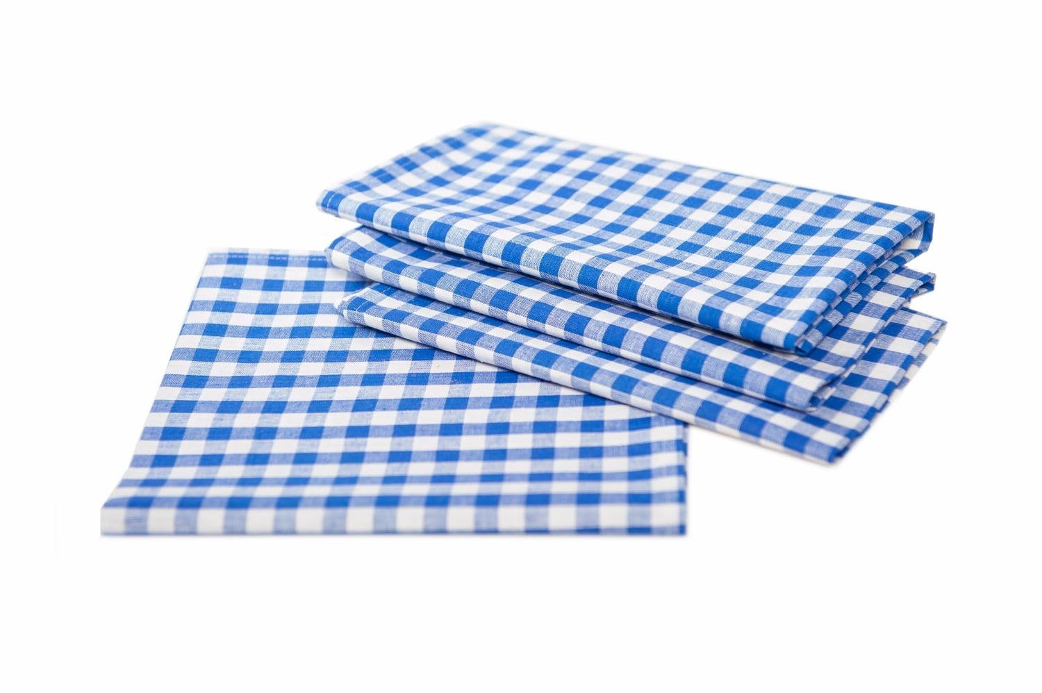 Texpot Tischdecken nappe coton carreaux bleus 110x110 cm