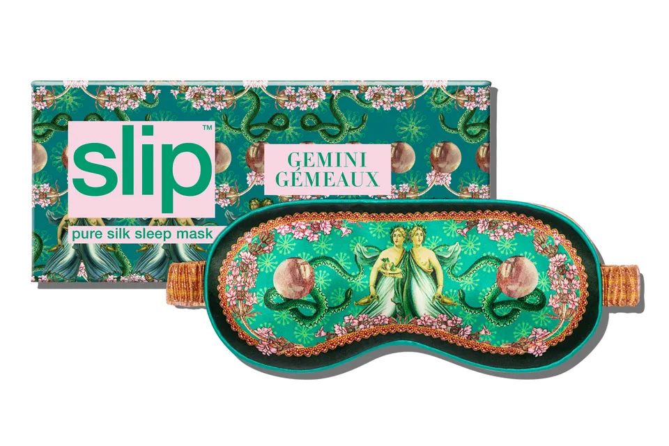 Slip Sleep Mask masque de nuit soie Gemini vert zodiaque