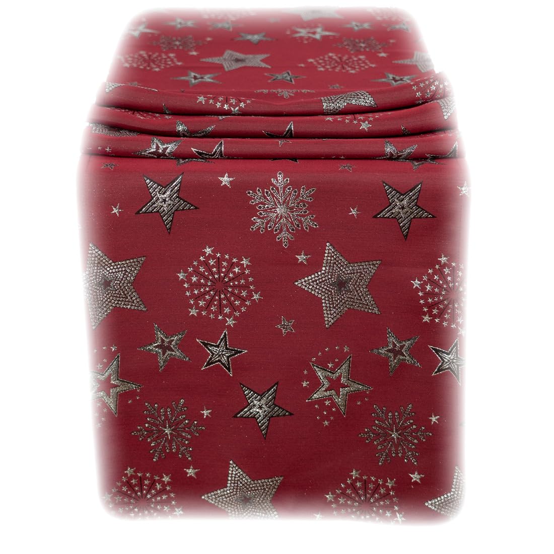 TEXPOT Tischläufer étoiles Noël chemin de table 40x140 cm rouge