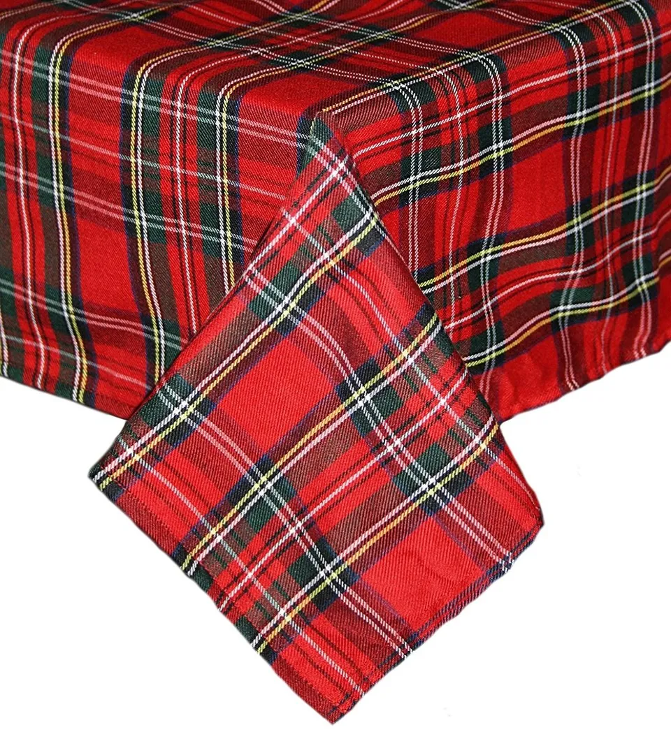 TEXPOT Meterware tissu tartan rouge 150cm au mètre